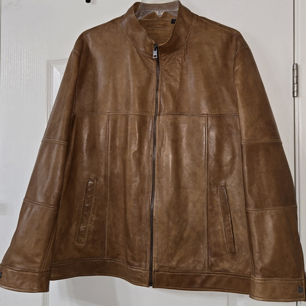 Roundtree & Yorke Tan Leather Jacket